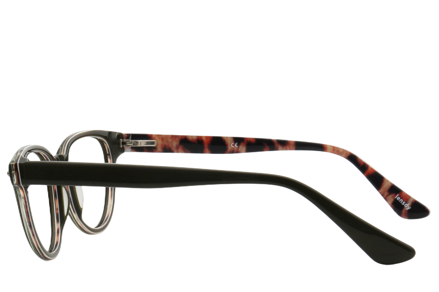 Doppler Acetate Eyeglasses Frame - Black & Caramel