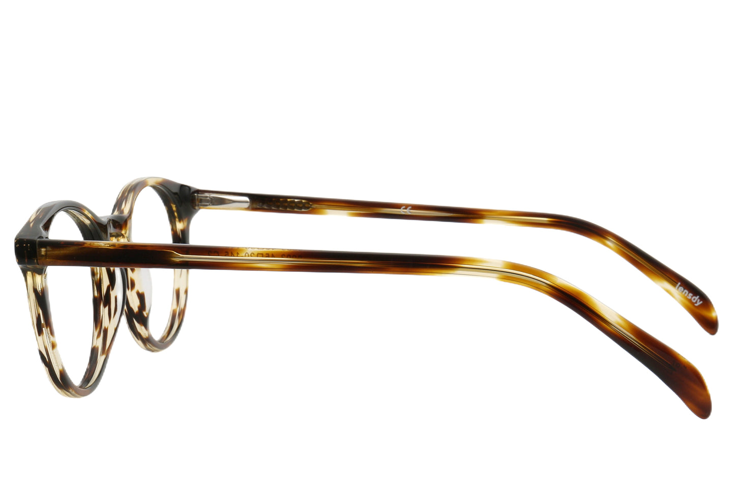Log Pantos Eyeglasses Frame - Retro Style in Black