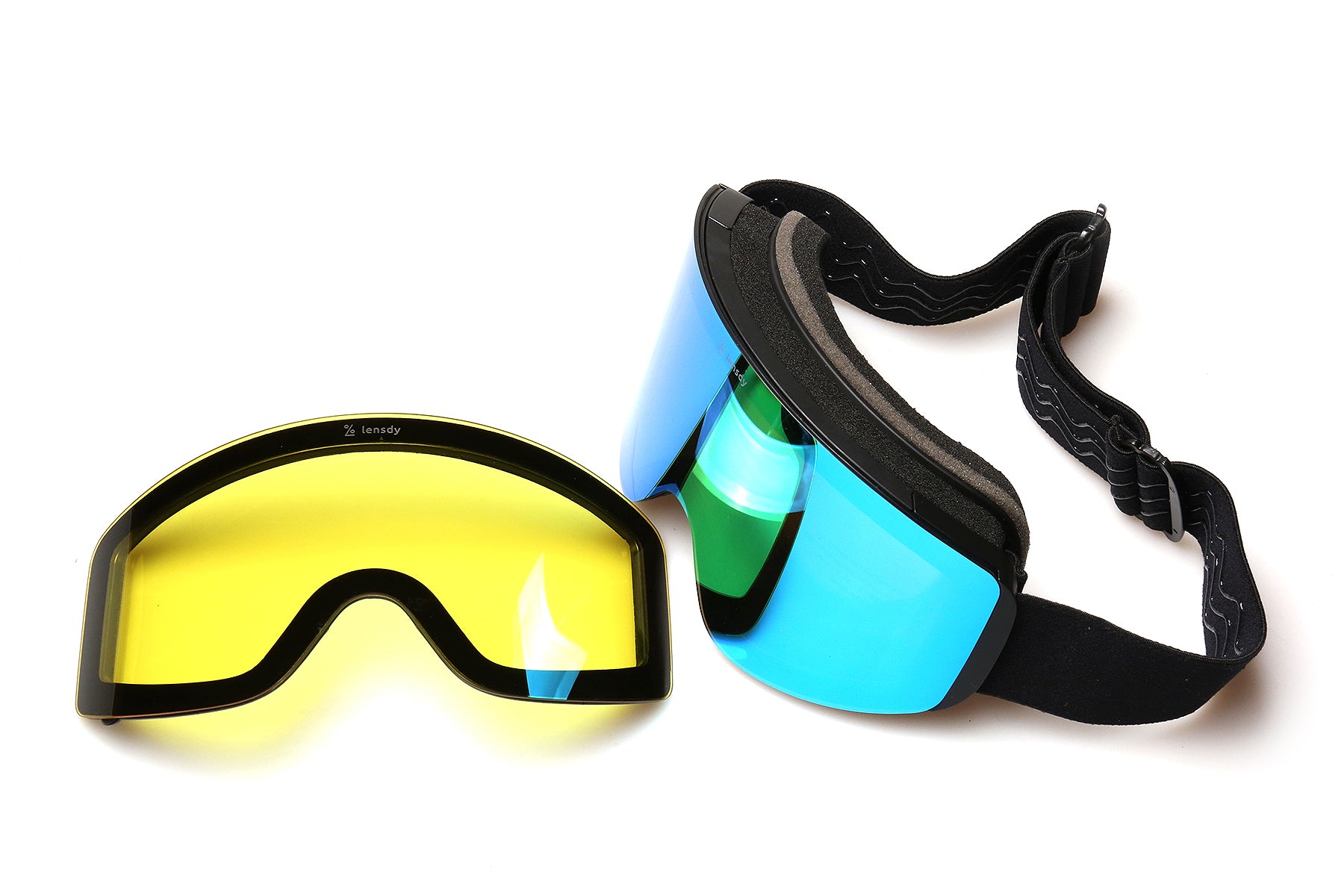 magnetic lens goggles Alpine Blue Snow Goggles (night vision lens included)