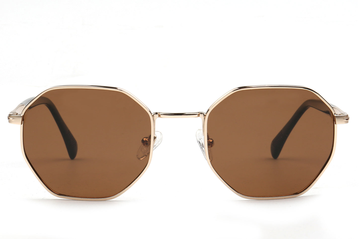 Octagonal Gold Sunglasses - Elegant & Luxurious