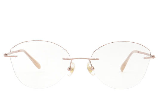 SoftGlow cat-eye rimless glasses - side view