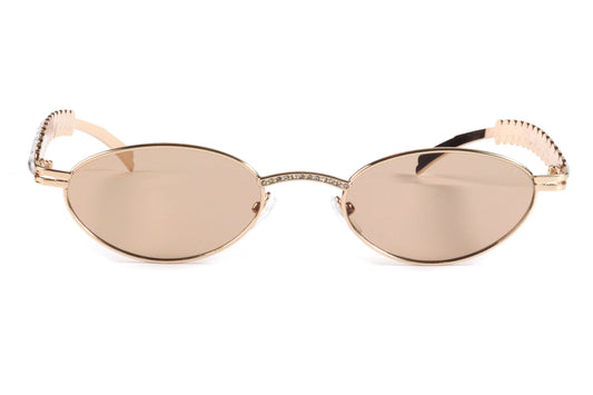 Cat-Eye Eyeglasses Frame - Rose-Tinted & Metallic Accents