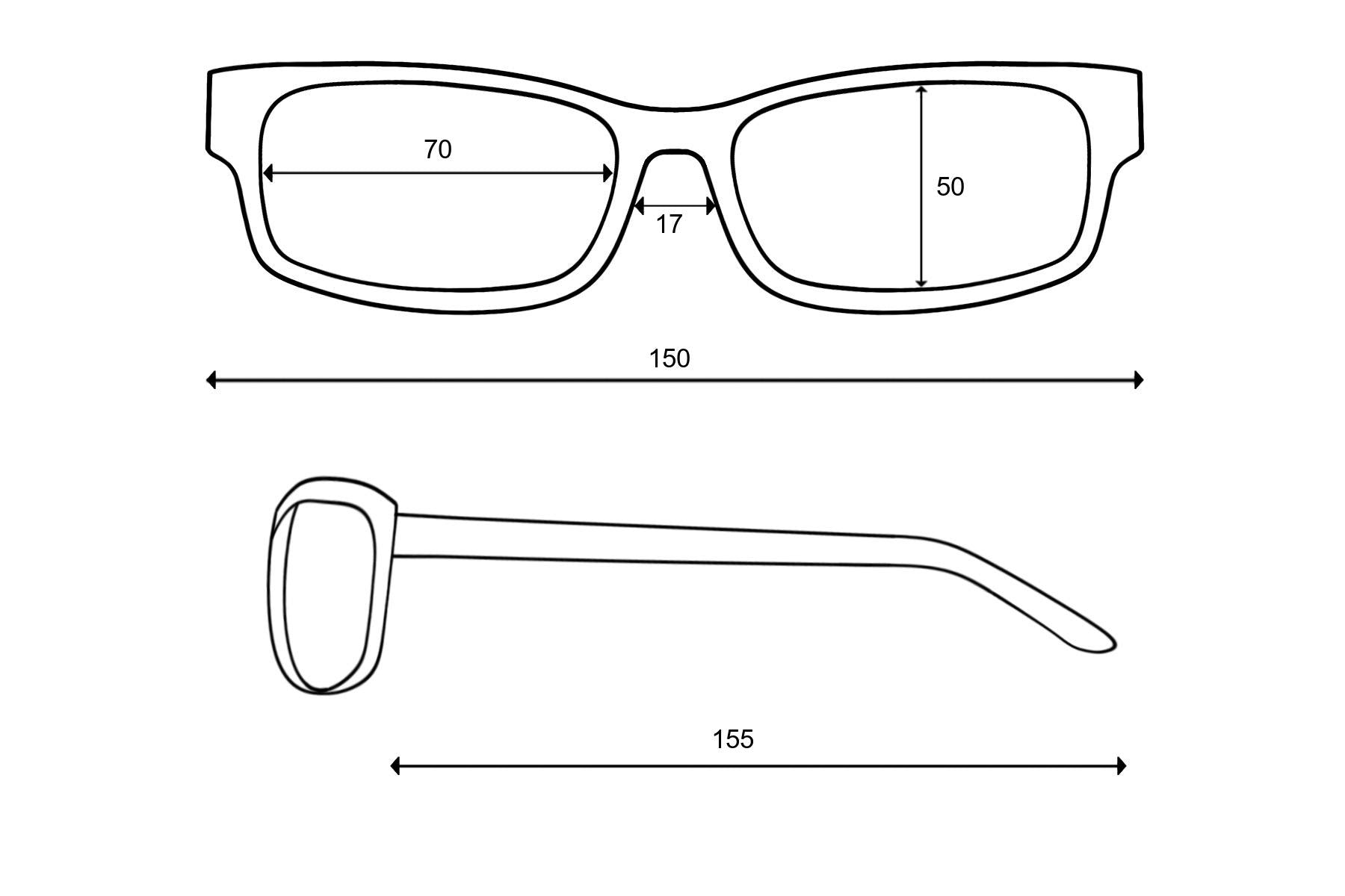 Frame dimensions (mm)