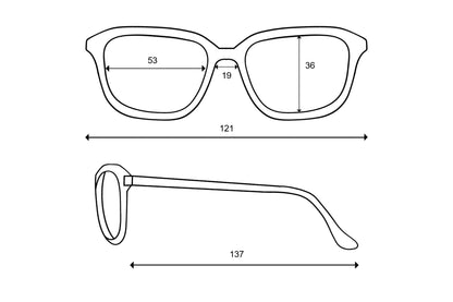 Diamond crystal rimless glasses - worn view