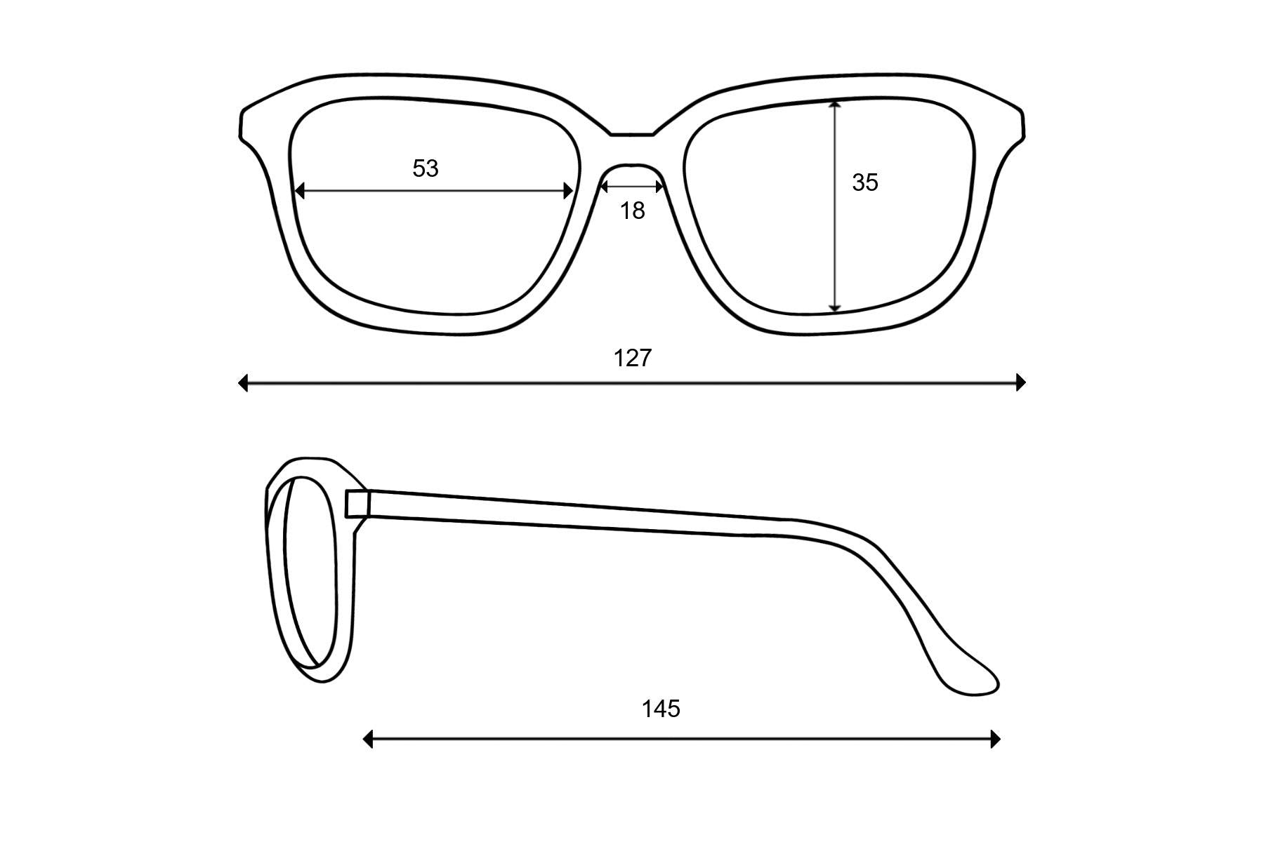 Amethyst lavender rimless glasses - worn view