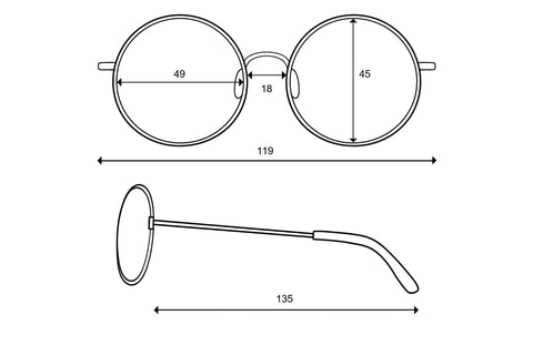 Frame dimensions (mm)