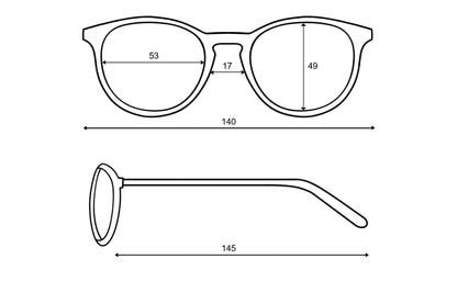Frame dimensions (mm)