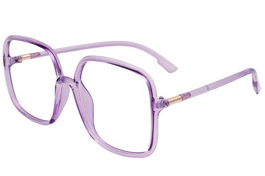 Square Purple Eyeglasses Frame - Bold & Stylish