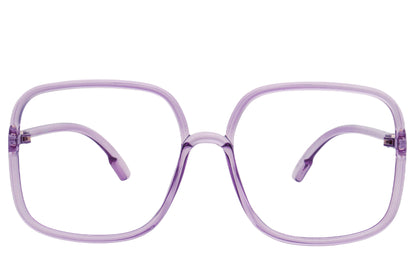 Square Purple Eyeglasses Frame - Bold & Stylish