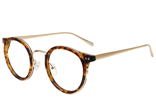 Julian Pantos Eyeglasses Frame - Chic Amber & Black