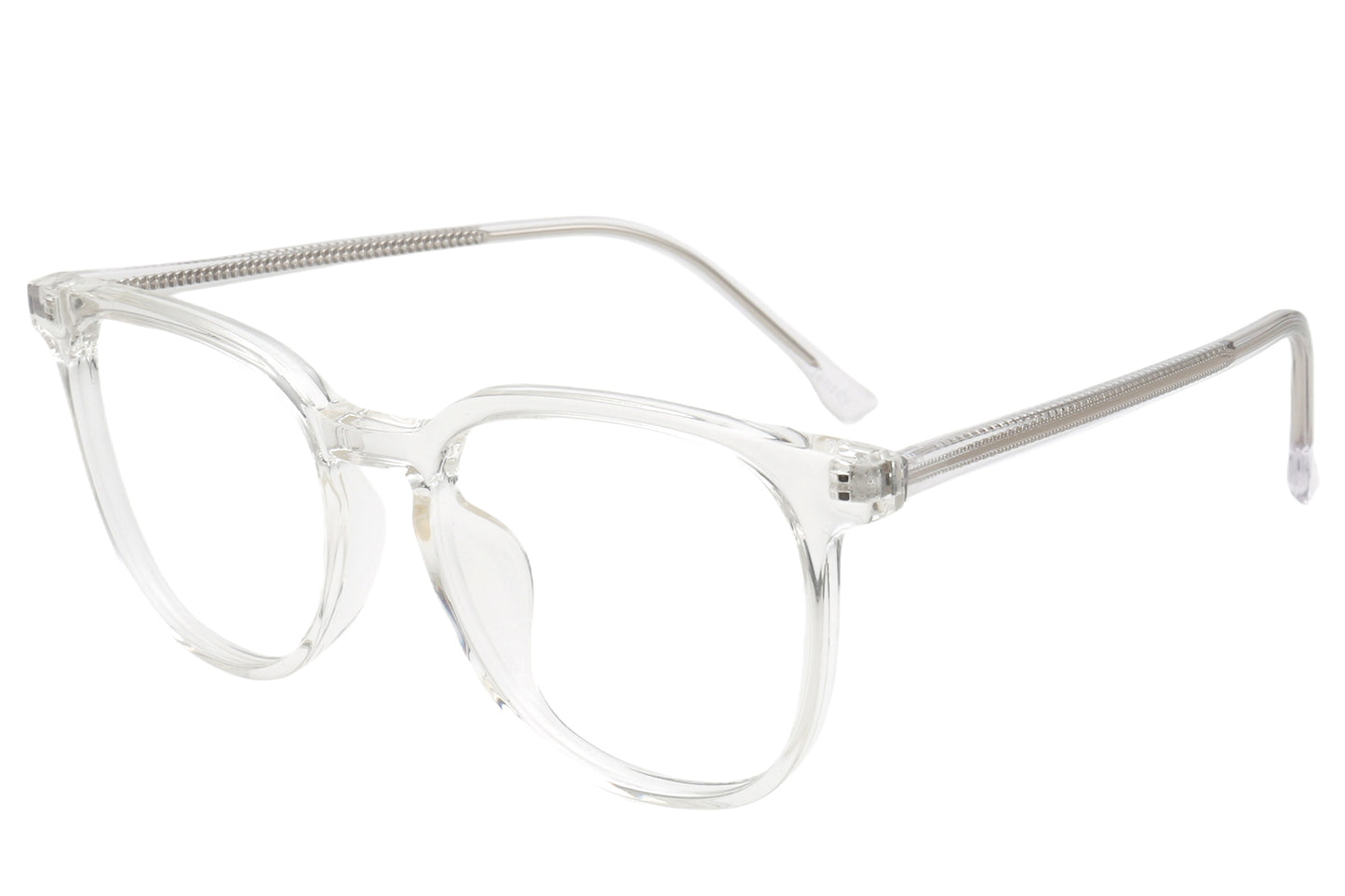 Crystal Transparent Eyeglasses Frame - Unique Metal 