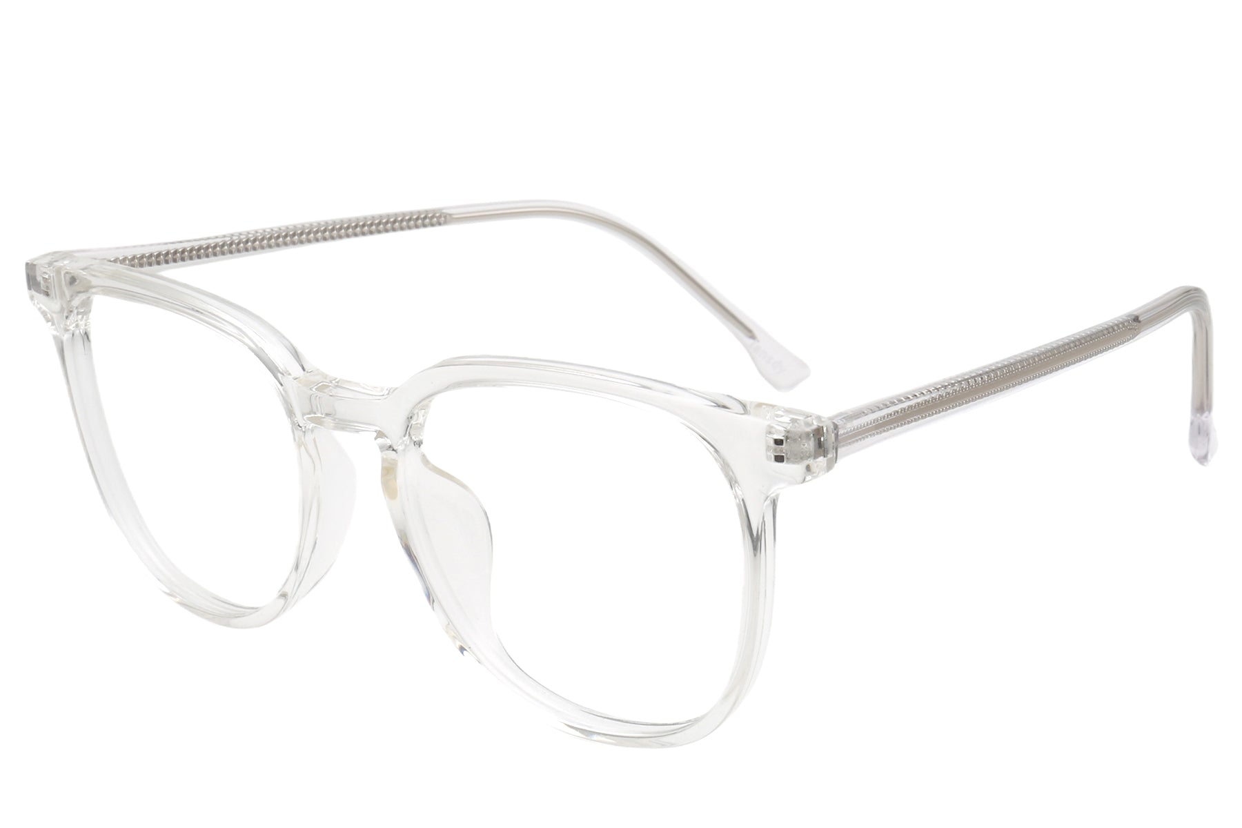 Crystal Transparent Eyeglasses Frame - Unique Metal 