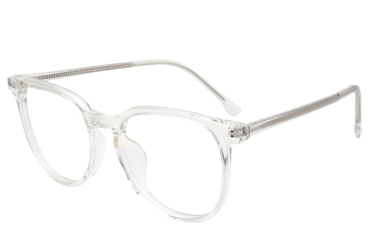 Crystal Transparent Eyeglasses Frame - Unique Metal 