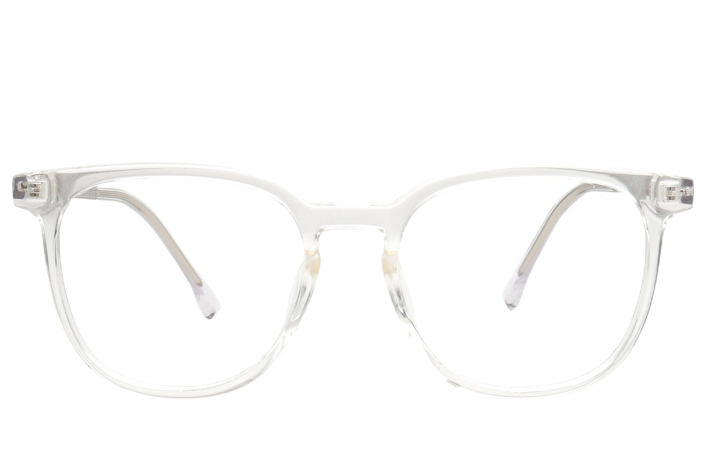 Crystal Transparent Eyeglasses Frame - Unique Metal 
