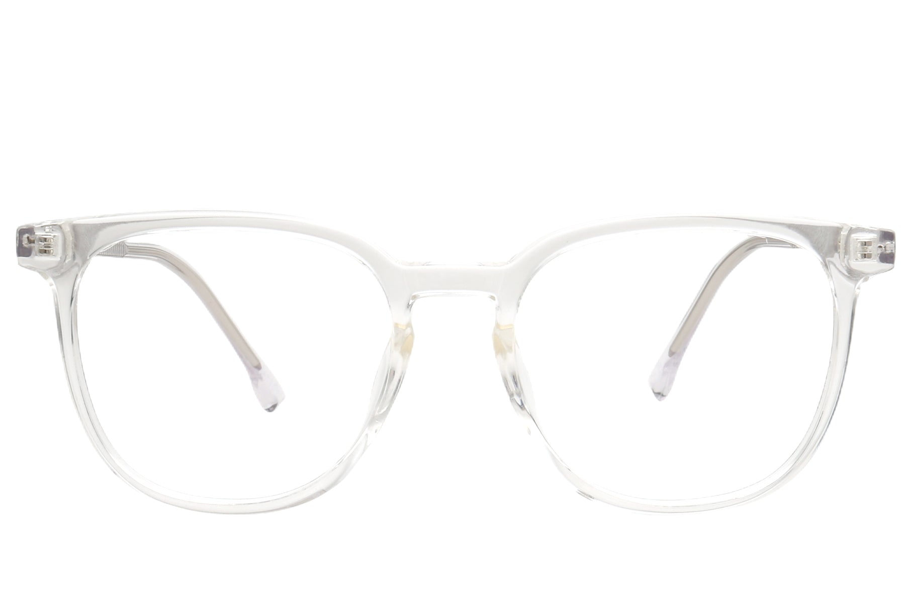 Crystal Transparent Eyeglasses Frame - Unique Metal 