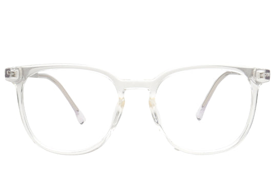 Crystal Transparent Eyeglasses Frame - Unique Metal 