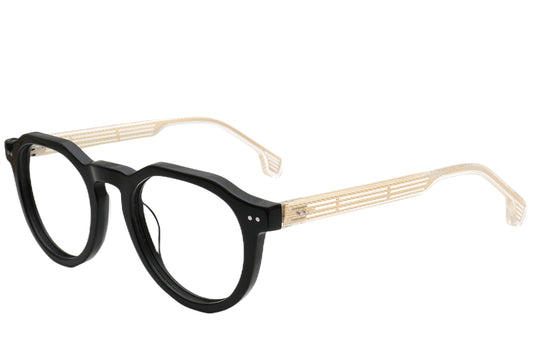 Cannes Pantos Eyeglasses Frame - Black | Lensdy