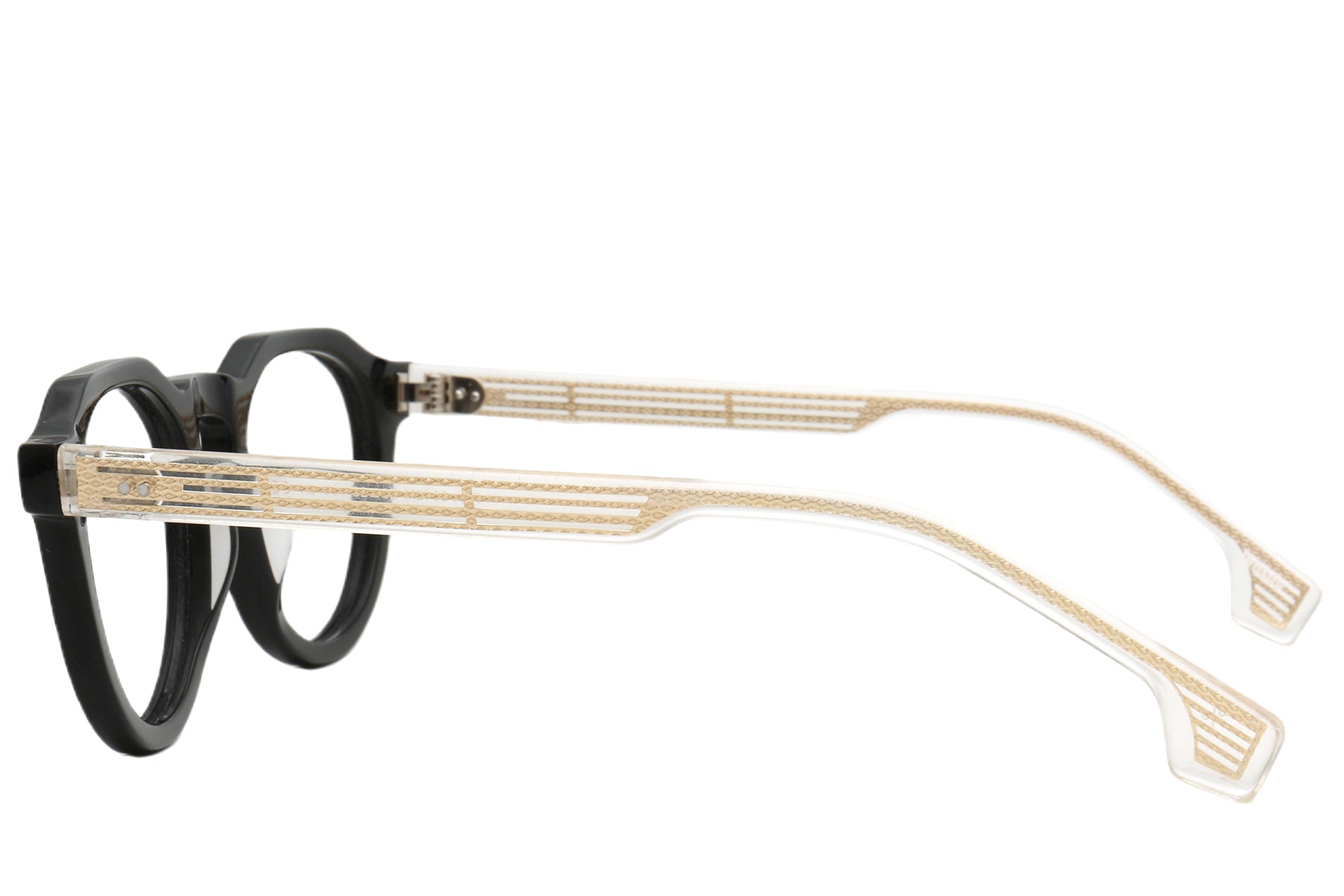 Cannes Pantos Eyeglasses Frame - Black | Lensdy