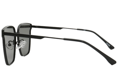 Oversized Square Sunglasses - Bold Black Metal Design 