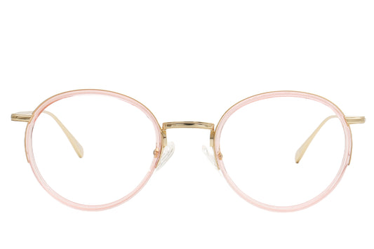 Bellevue Round Eyeglasses Frame - Pink & Black