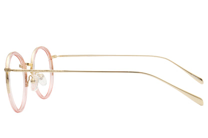 Bellevue Round Eyeglasses Frame - Pink & Black