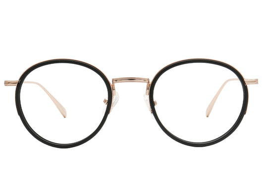 Bellevue Round Eyeglasses Frame - Pink & Black