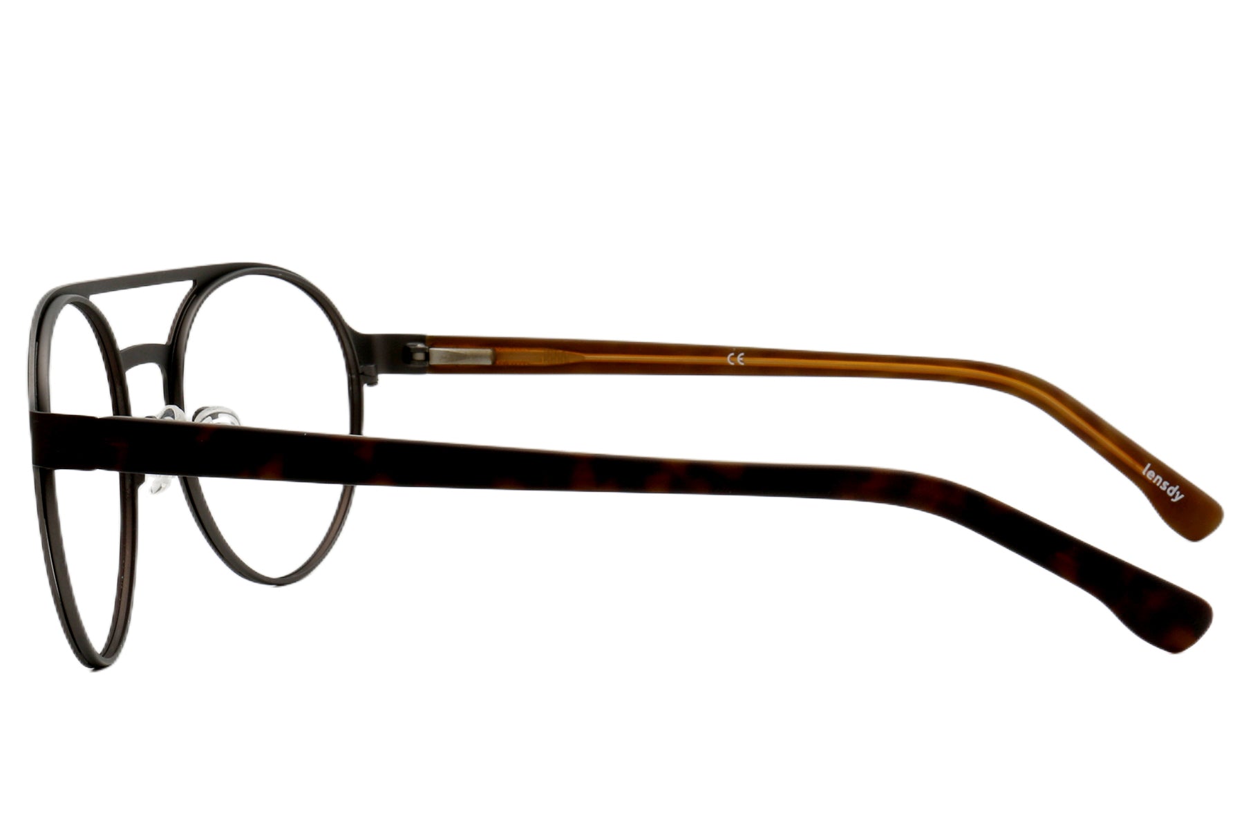 Eric Circular Eyeglasses Frame - Metal & Acetate Blend 