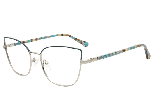 Cat-Eye Metallic Eyeglasses Frame - Lightweight & Stylish