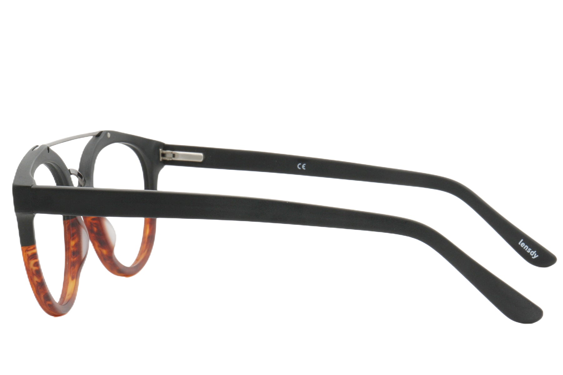 Lava Eyeglasses Frame - Black & Mottled Design 