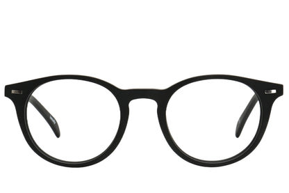Log Pantos Eyeglasses Frame - Retro Style in Black