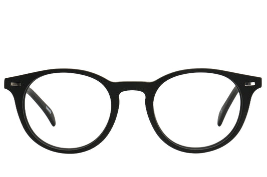 Log Pantos Eyeglasses Frame - Retro Style in Black