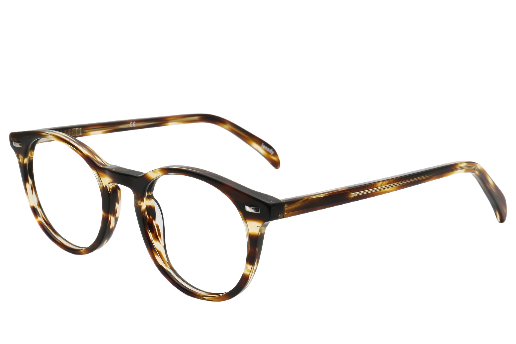 Log Pantos Eyeglasses Frame - Retro Style in Black