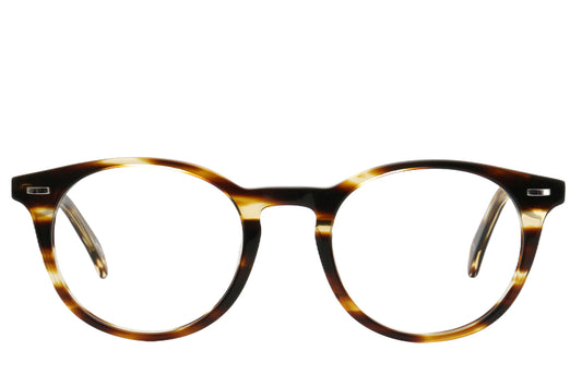 Log Pantos Eyeglasses Frame - Retro Style in Black
