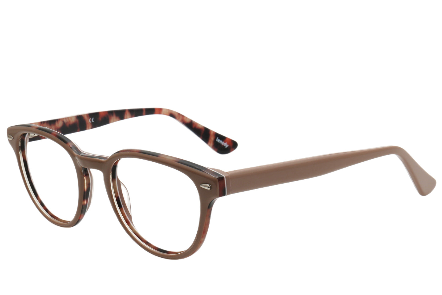 Doppler Acetate Eyeglasses Frame - Black & Caramel