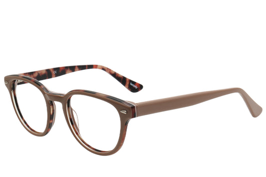 Doppler Acetate Eyeglasses Frame - Black & Caramel
