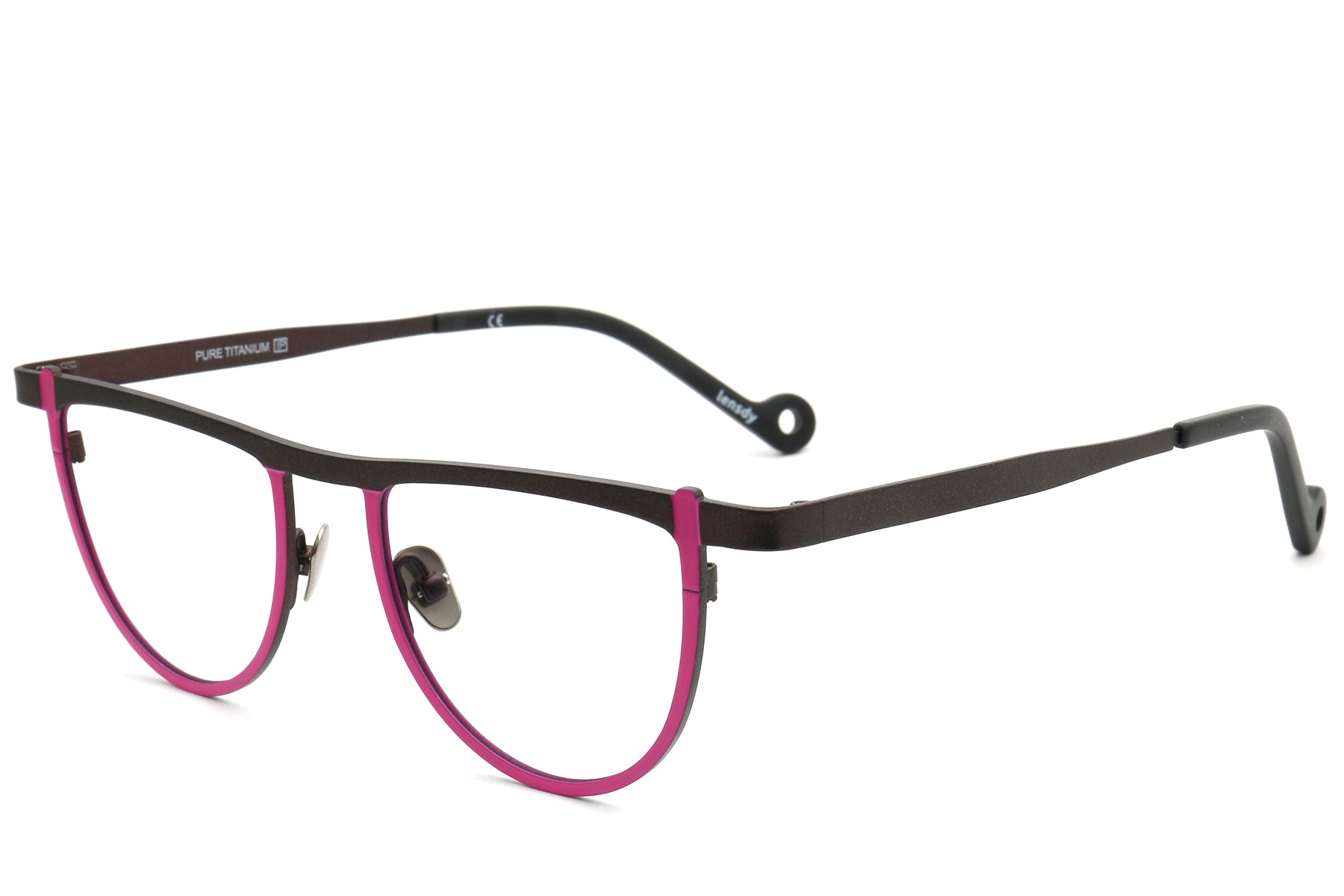 Bomb Semi-Circle Titanium Eyeglasses Frame - Bold & Stylish