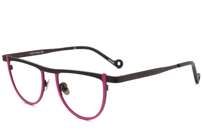 Bomb Semi-Circle Titanium Eyeglasses Frame - Bold & Stylish