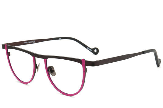 Bomb Semi-Circle Titanium Eyeglasses Frame - Bold & Stylish