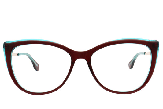 Cat-Eye Eyeglasses Frame - Bold Acetate & Metal Design