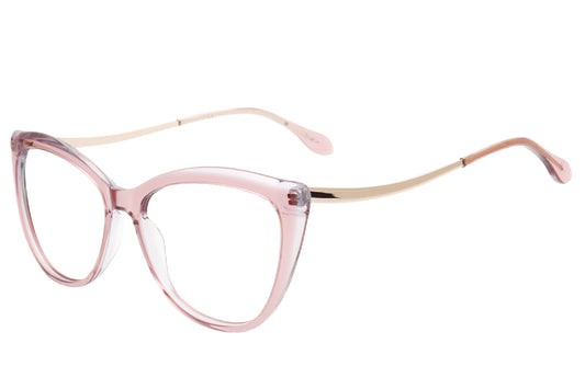 Cat-Eye Eyeglasses Frame - Bold Acetate & Metal Design