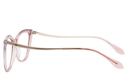 Cat-Eye Eyeglasses Frame - Bold Acetate & Metal Design