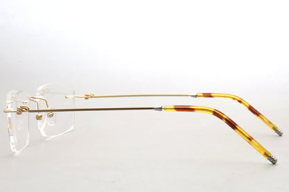 Rimless Eyeglasses Frame - Sleek Stainless Steel Temples 