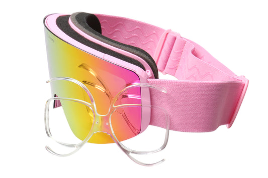 Alpine Pink Snow Goggles with Night Vision Lens