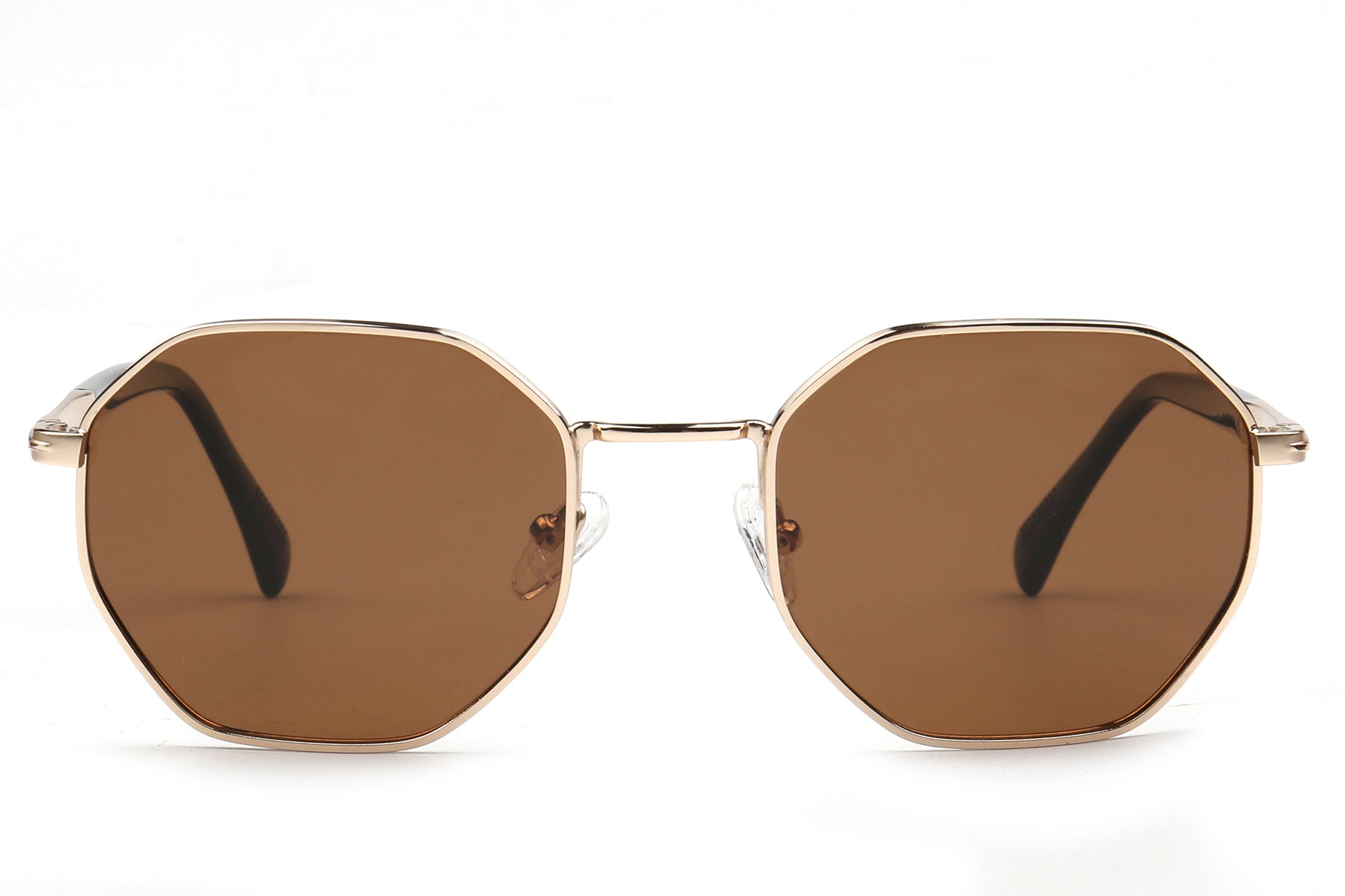 Octagonal Gold Sunglasses - Elegant & Luxurious 