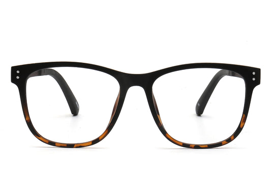 Lynx tortoiseshell magnetic clip-on glasses - detail view