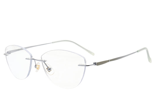 Quartz minimalist rimless glasses - front view