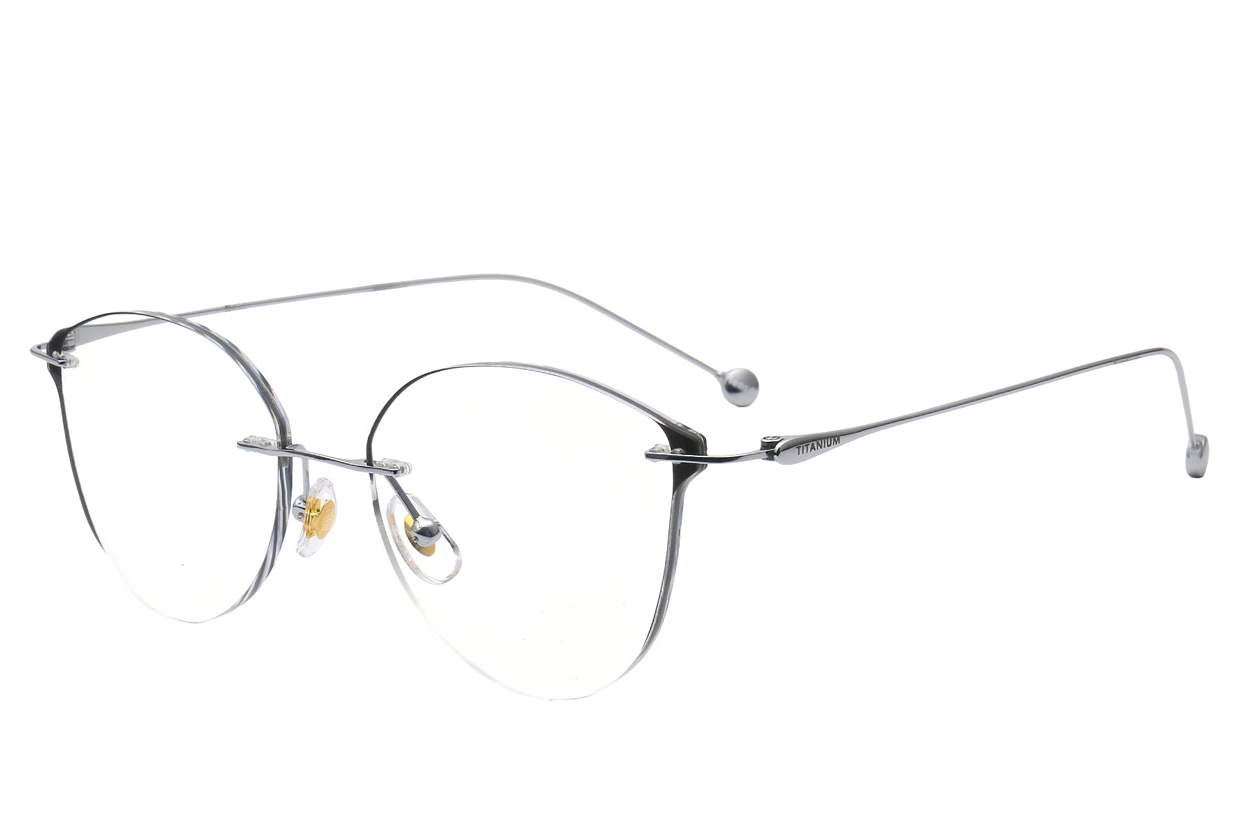 IceClear metallic rimless glasses - front view