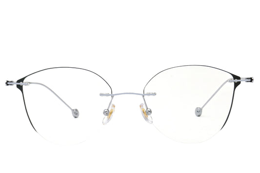 IceClear metallic rimless glasses - side view