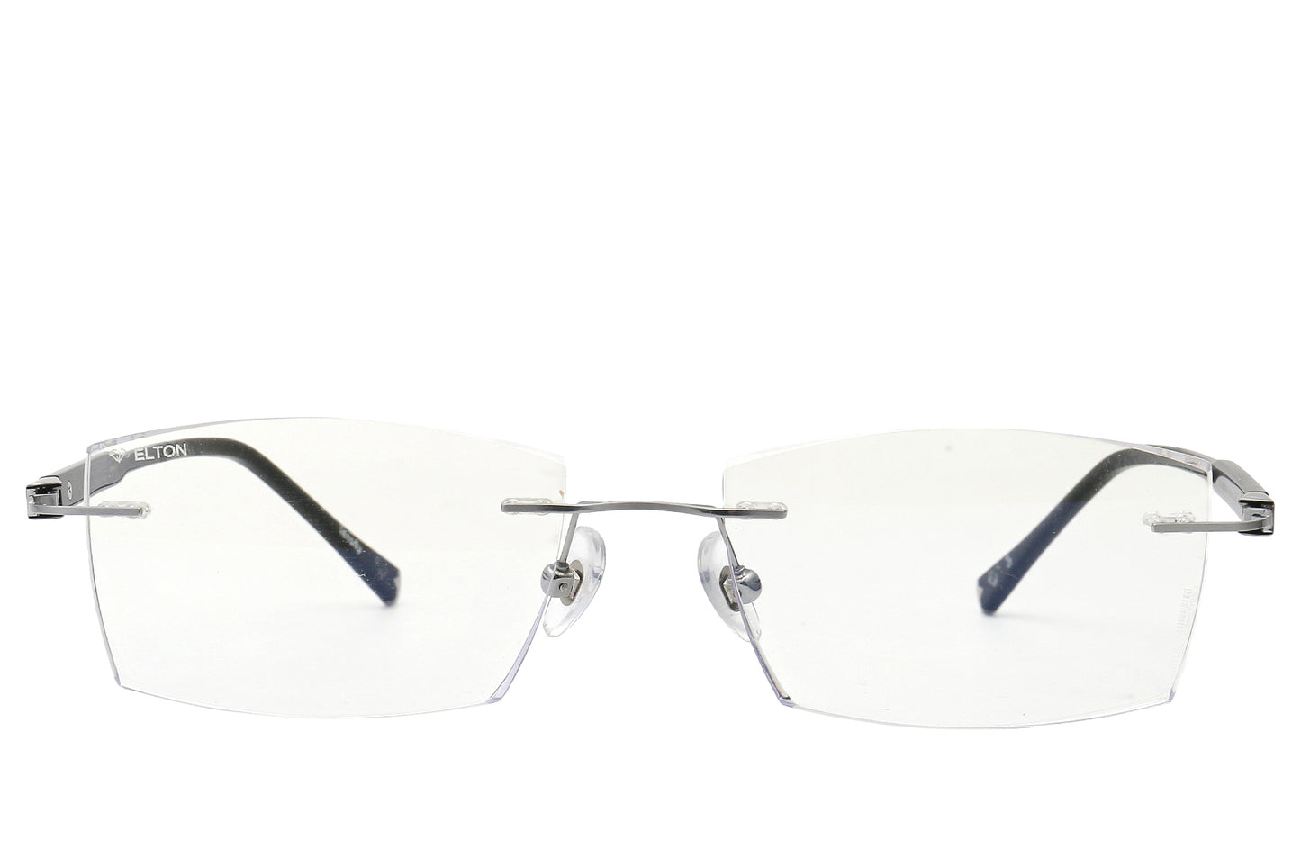 Minimal square rimless glasses - side view