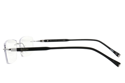 Minimal square rimless glasses - detail view